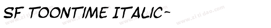 SF Toontime Italic字体转换
